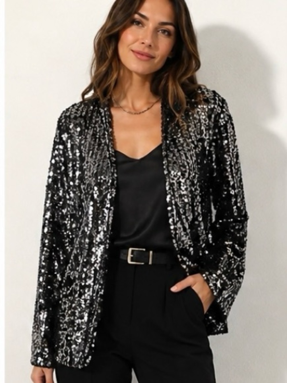 THEMES Vintage Sequin Jacket 1980’s Union Made Label Hollywood Glam Disco Large